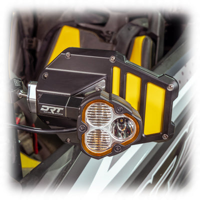 DRT Billet Aluminum Tactical Convex Side Lighted Mirror Set Kit - Rugged Terrain