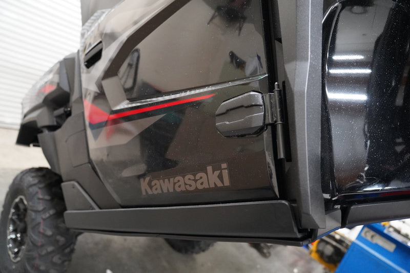 Kawasaki Ridge UHMW Rock Sliders - Rugged Terrain