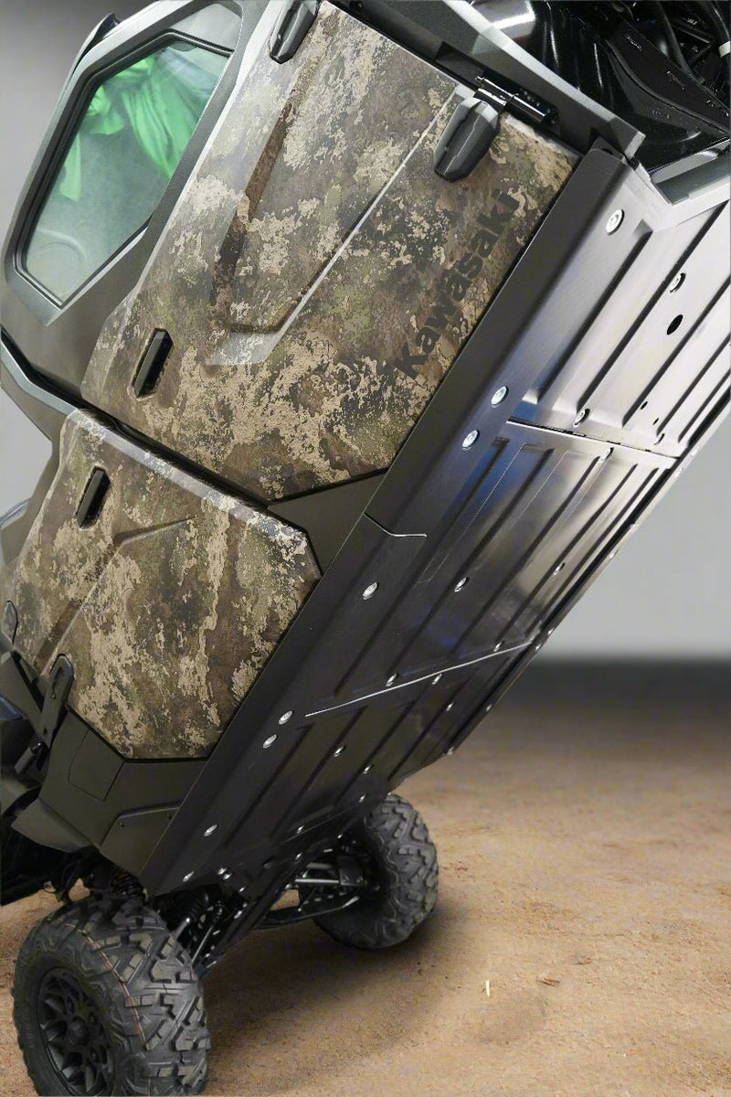 Kawasaki Ridge Crew UHMW Rock Sliders - Rugged Terrain