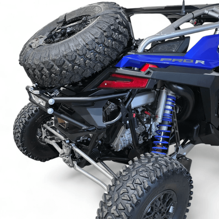 Elektric Offroad Amp Rear Tire Rack Rear Bumper Combo for 2022+ Polaris RZR Pro R - Rugged Terrain