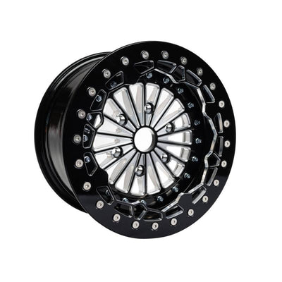 Alba Racing Crusher Pro Billet Beadlock Wheels for Can - Am Maverick R (6x5.5) - Rugged Terrain