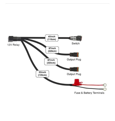 All Terrain Concepts Dual Spotlight 3 Way Wiring Harness