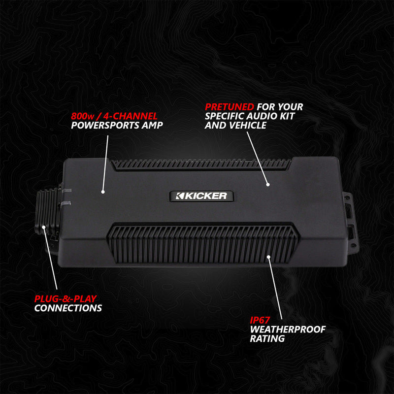 2017-2024 Can-Am® X3, Phase-5 V-Spec 6-Speaker 1650watt System w/JVC