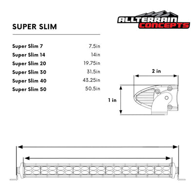 ATC SUPER SLIM SERIES Light Bars - Rugged Terrain