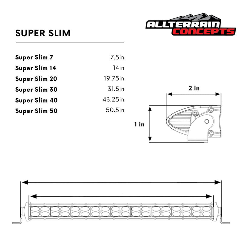 ATC SUPER SLIM SERIES Light Bars - Rugged Terrain