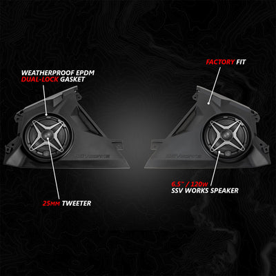 2024 - 2026 Can - Am® Maverick R, Phase - 4 A - Spec 800watt 5 - Speaker System - Rugged Terrain