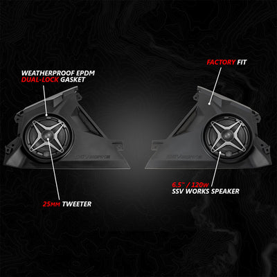 2024 Can - Am® Maverick R Front - Dash 6.5" Speaker - Panels - Rugged Terrain