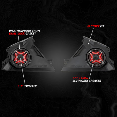 2024 Can - Am® Maverick R Front - Dash 6.5" Speaker - Panels - Rugged Terrain