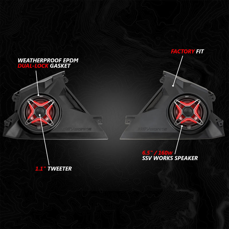 2024 - 2026 Can - Am® Maverick R, Phase - 5 V - Spec 1650watt 6 - Speaker Stereo System - Rugged Terrain