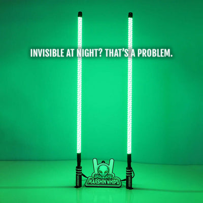 Marshin Whips V2 Black Out - Set of Whips - Rugged Terrain