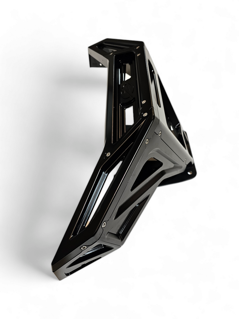 Elektric Offroad Designs Black Anodized Machined Billet Front Winch Bumper For Polaris RZR Pro R / Turbo R