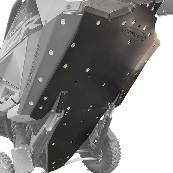 Factory UTV Polaris RZR Turbo R UHMW Skid Plate - Rugged Terrain