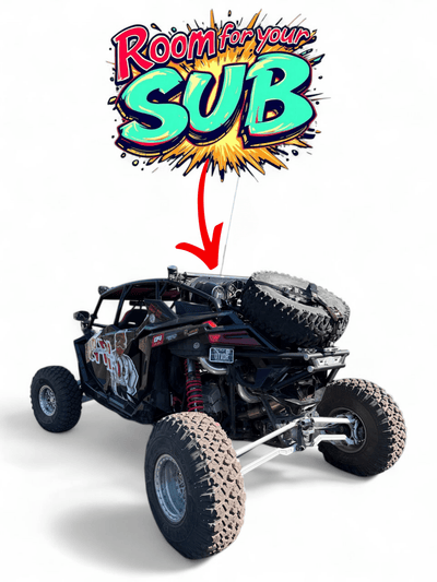 Elektric Offroad Amp Rear Tire Rack Rear Bumper Combo for 2022+ Polaris RZR Pro R - Rugged Terrain