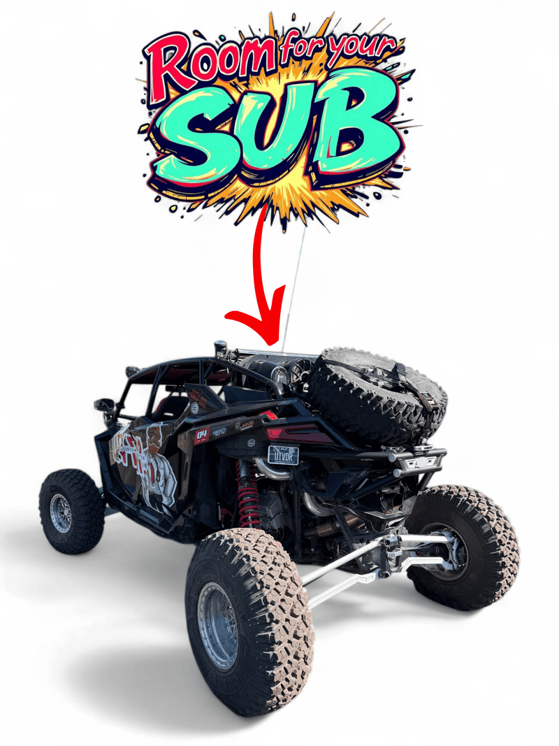 Elektric Offroad Amp Rear Tire Rack Rear Bumper Combo for 2022+ Polaris RZR Pro R - Rugged Terrain