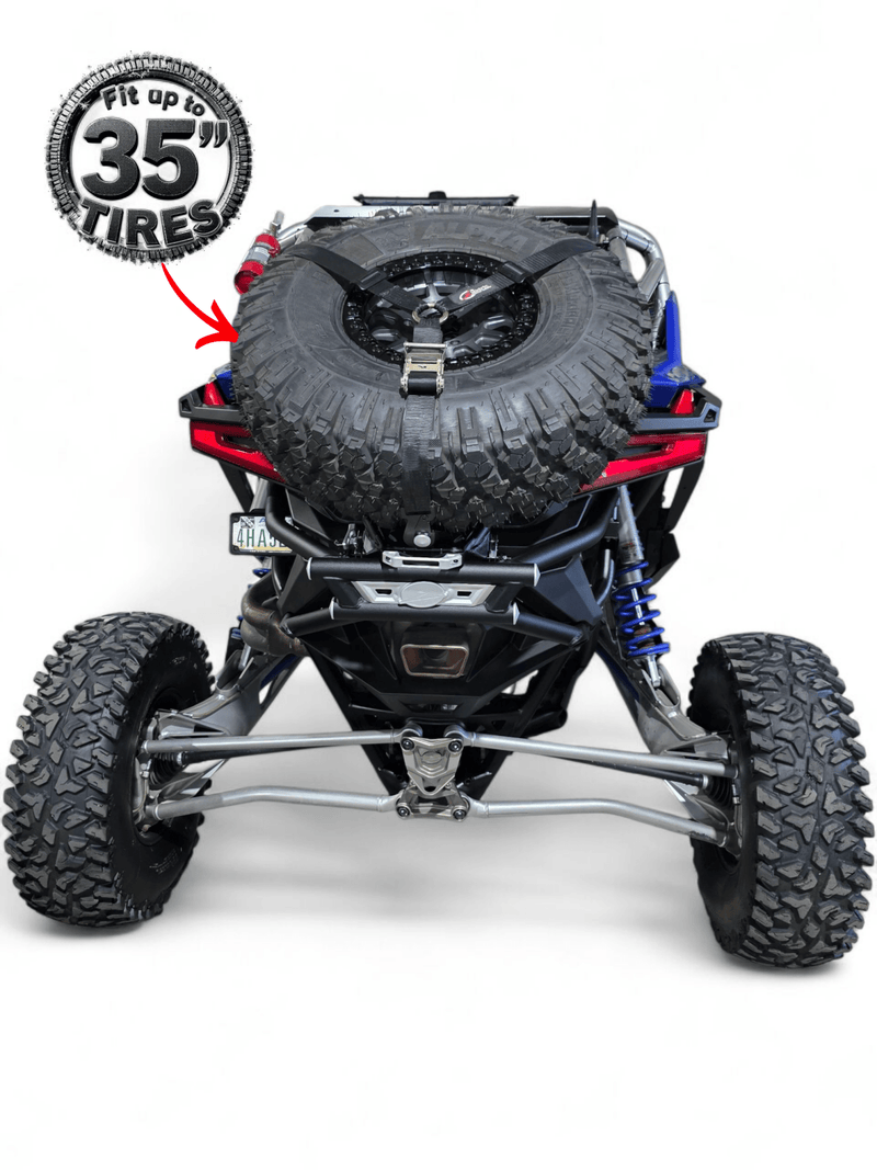 Elektric Offroad Amp Rear Tire Rack Rear Bumper Combo for 2022+ Polaris RZR Pro R - Rugged Terrain