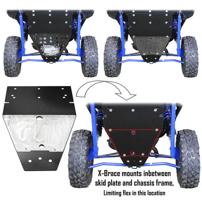 Polaris RZR Pro XP X-Brace for UHMW Skid Plate - Factory UTV