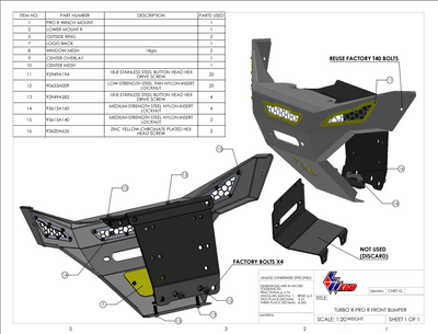 L&W Fab Front Winch Bumper For Polaris RZR Pro R & Turbo R