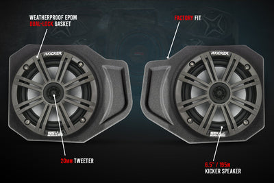 2018-2022 Polaris Ranger XP1000 6.5" Front Speaker-Pods