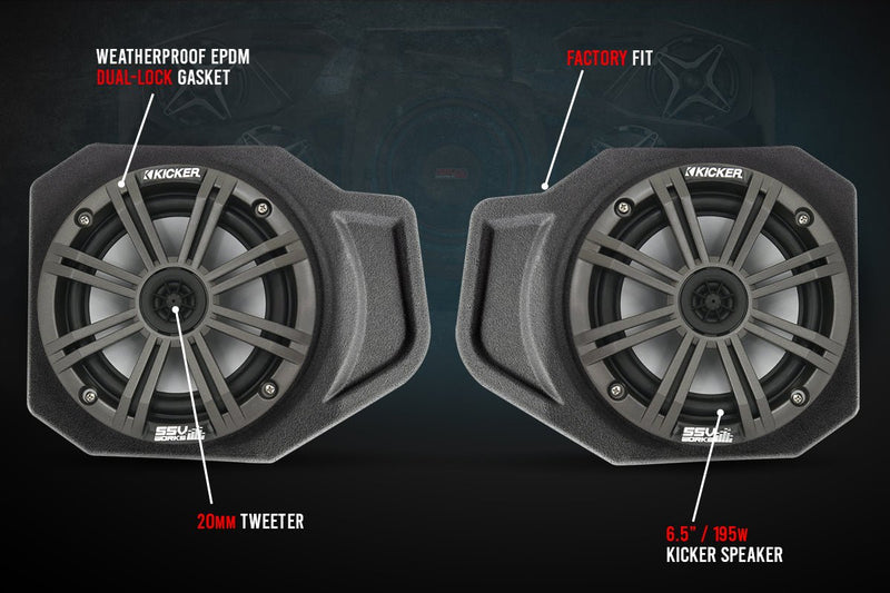 2018 - 2022 Polaris Ranger XP1000 6.5" Front Speaker - Pods - Rugged Terrain