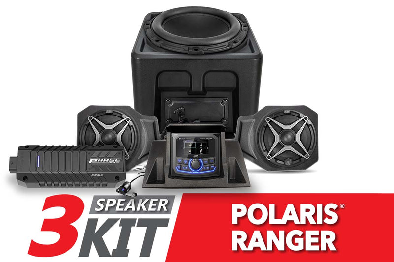 2018 - 2024 Polaris Ranger XP1000 A - Spec SSV Works 3 - Speaker Audio System w/JVC - Rugged Terrain