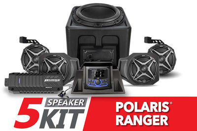 2018 - 2024 Polaris Ranger XP1000 A - Spec SSV Works 5 - Speaker Audio System w/JVC - Rugged Terrain