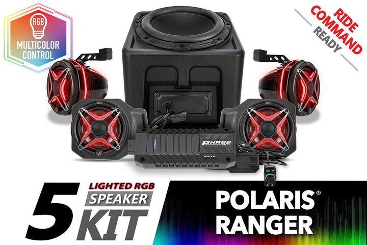 2018 - 2024 Polaris Ranger XP1000 V - Spec 5 - Speaker Audio System for Ride Command - Rugged Terrain