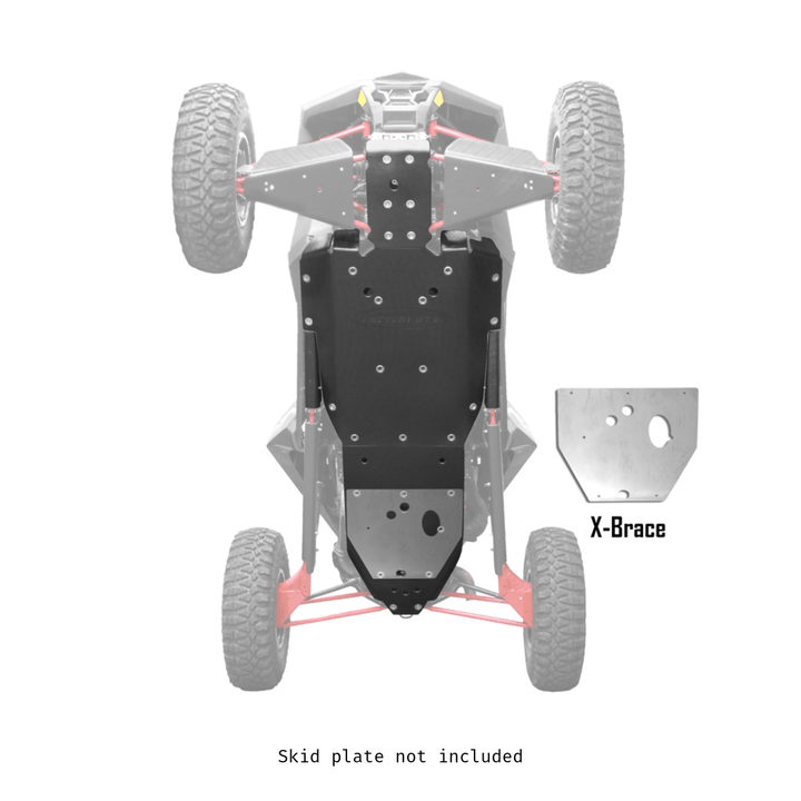 Factory UTV Polaris RZR RS1 X - Brace for UHMW Skid Plate - Rugged Terrain