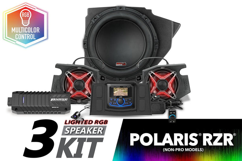 2014 - 2023 Polaris RZR V - Spec 3 - Speaker Plug - & - Play Kit with JVC - Rugged Terrain