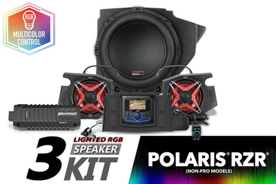 2014 - 2023 Polaris RZR V - Spec 3 - Speaker Plug - & - Play Kit with JVC - Rugged Terrain