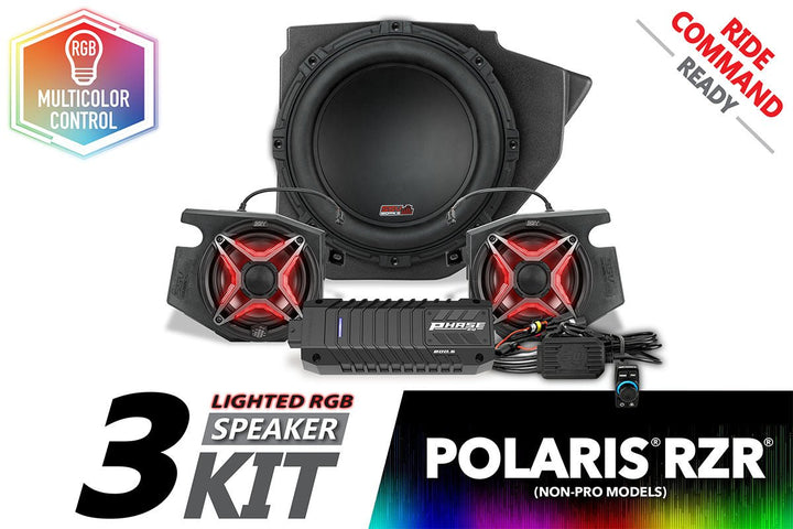 2014 - 2023 Polaris RZR V - Spec 3 - Speaker Plug - & - Play Kit for Ride Command - Rugged Terrain