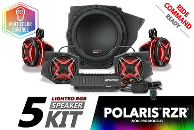 2014 - 2023 Polaris RZR V - Spec 5 - Speaker Plug - & - Play Kit for Ride Command - Rugged Terrain