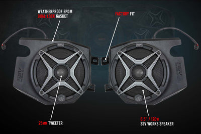2014 - 2023 Polaris RZR Front Kick 6.5" Speaker Pods - Rugged Terrain