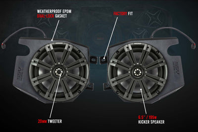 2014 - 2023 Polaris RZR Front Kick 6.5" Speaker Pods - Rugged Terrain