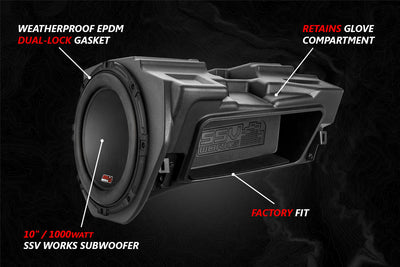 2014-2023 Polaris RZR A-Spec SSV Works 5-Speaker Plug-&-Play Kit with JVC