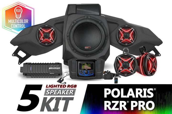 2020 - 2024 Polaris RZR Pro V - Spec 5 - Speaker Plug - & - Play System w/JVC - Rugged Terrain