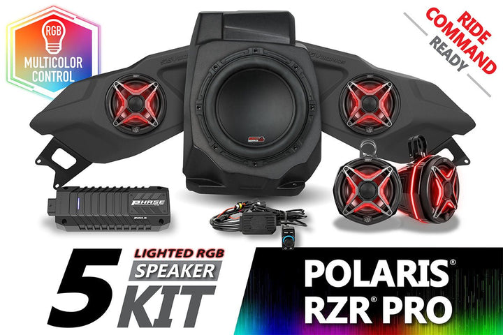 2020 - 2024 Polaris RZR Pro V - Spec 5 - Speaker Plug - & - Play System for Ride Command - Rugged Terrain