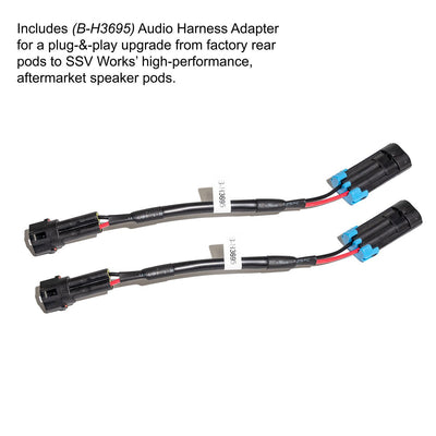 2020 - 2026 Polaris® RZR Pro R / Turbo R / Pro S / Pro XP 6.5" Rear - Hump Speaker - Pods - Rugged Terrain