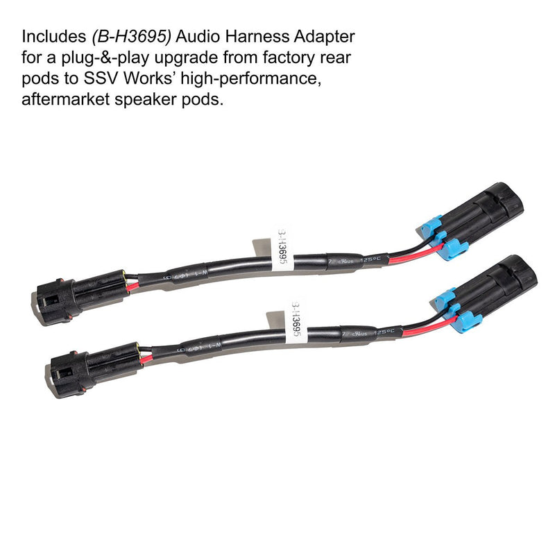 2020 - 2026 Polaris® RZR Pro R / Turbo R / Pro S / Pro XP 6.5" Rear - Hump Speaker - Pods - Rugged Terrain