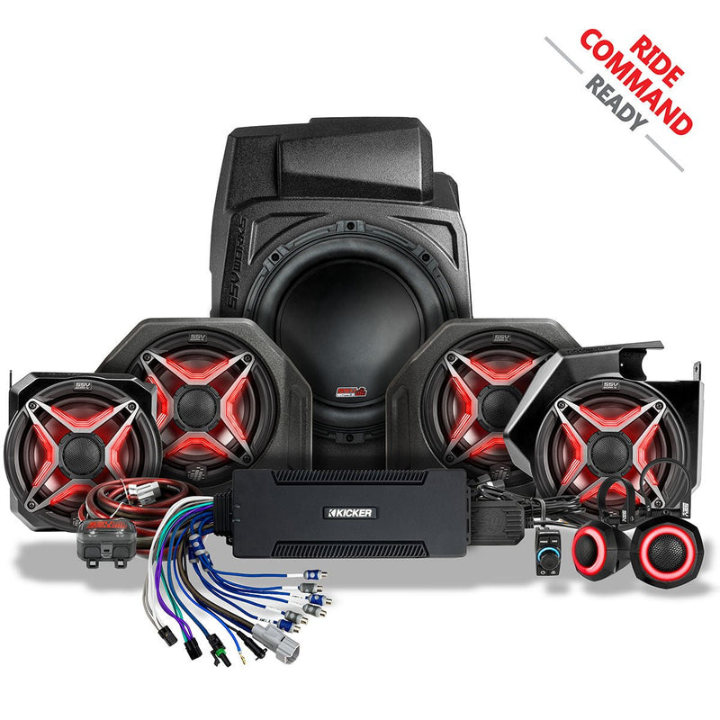 2025 - 2026 Polaris® RZR Pro R / Pro S / Pro XP Phase - 5 V - Spec 7 - Speaker Plug - & - Play Kit for Ride Command - Rugged Terrain