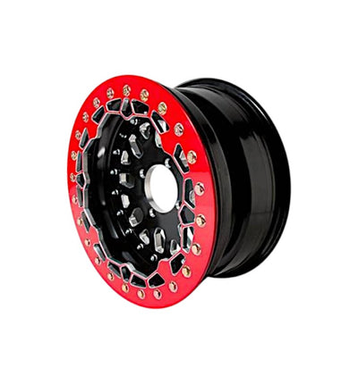 Alba Racing Red Baja Crusher Beadlock Wheels | Can-Am 4x136