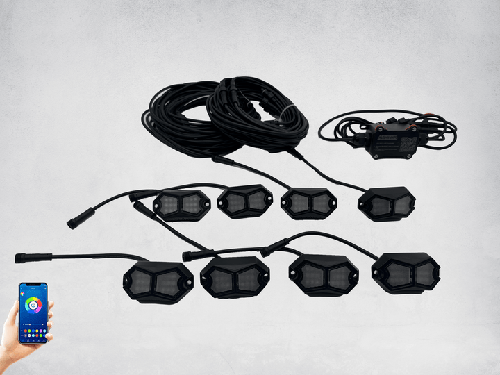 Marshin Whips Rosewell X - 1 Rock lights x8 (Kit) - Rugged Terrain