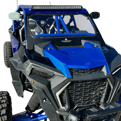 Rugged Terrain Glass Windshield for L&W Fab's Roll Cage 2 or 4 Seat for Polaris RZR XP 1000 / XP Turbo / Turbo S