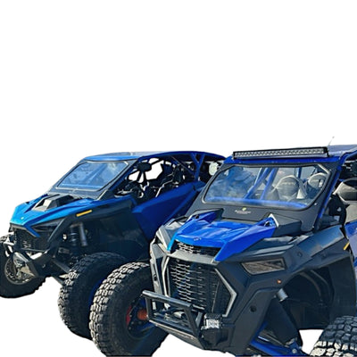 Rugged Terrain Glass Windshield for L&W Fab's Roll Cage 2 or 4 Seat for Polaris RZR XP 1000 / XP Turbo / Turbo S