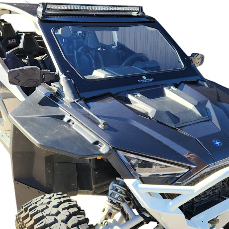 Rugged Terrain Glass Windshield for L&W Fab Cage | RZR Pro XP