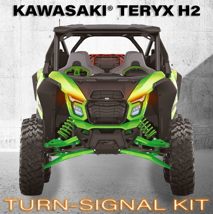 Turn - Signal Plug - & - Play Kit | 2026 Kawasaki® Teryx H2 | Sequential Front LED Lights w/Taillight Integration - Rugged Terrain