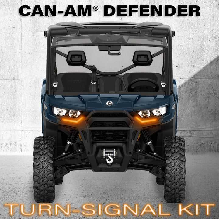Turn - Signal Plug - & - Play Kit | 2020 - 2026 Can - Am Defender | Front Fang Lights w/Taillight Integration - Rugged Terrain