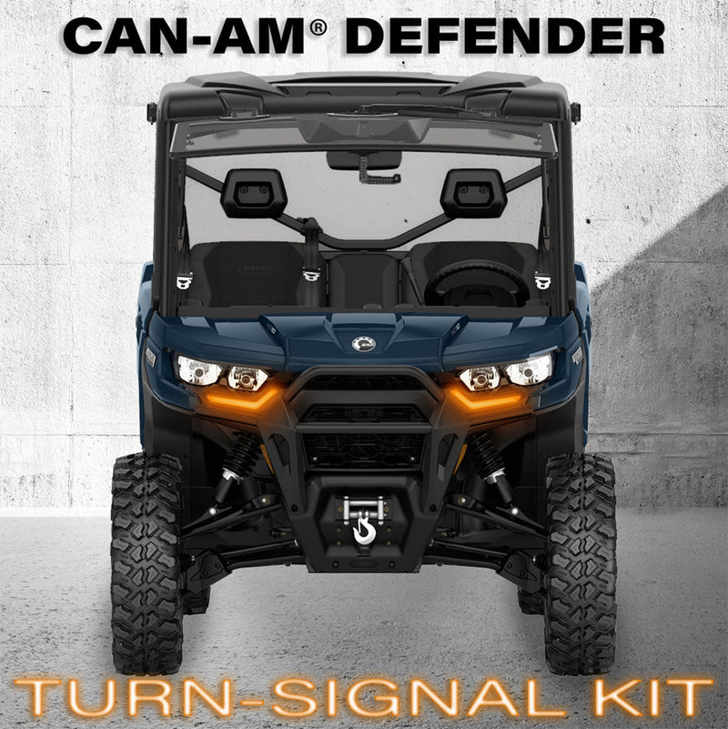 Turn - Signal Plug - & - Play Kit | 2020 - 2026 Can - Am Defender | Front Fang Lights w/Taillight Integration - Rugged Terrain