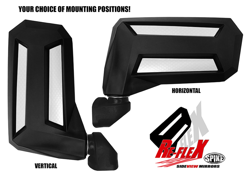 Spike RE-FLEX SIDE VIEW MIRRORS PRO-FIT CLAMP (PAIR)