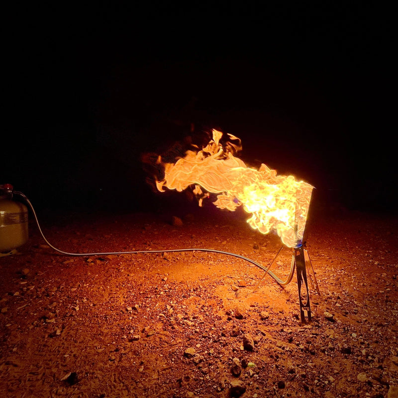 Tripod Torch Compact Portable Propane Campfire Kit - Rugged Terrain