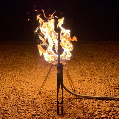 Tripod Torch Compact Portable Propane Campfire Kit - Rugged Terrain